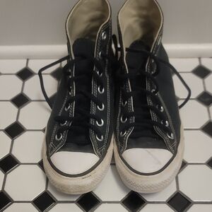 Stylish Black High-Top Sneakers